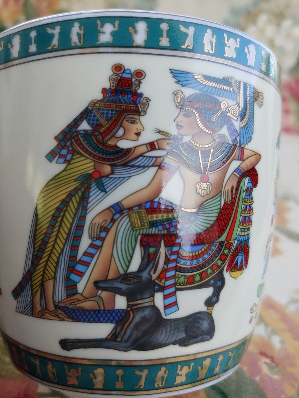 Fathi Mahmoud Vintage Limoges Sculpture Egyptian Art Porcelain Mug - Picture 6 of 17